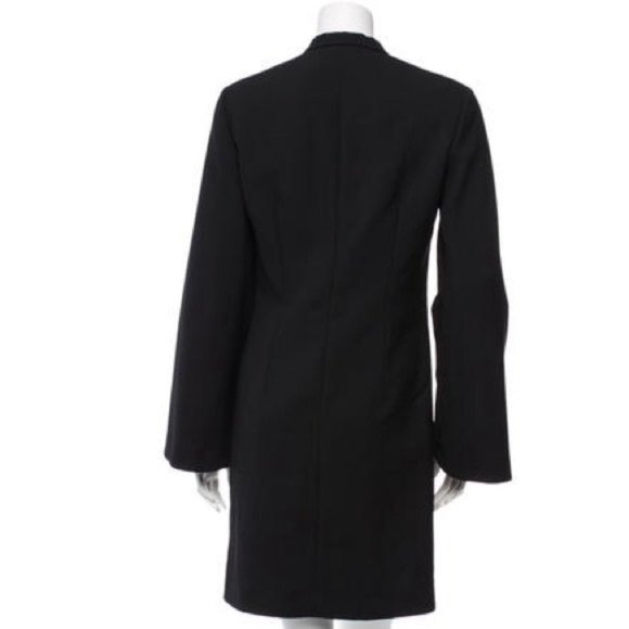 New Yves Saint Laurent runway wool crescent scoop neck bell sleeve mod minidress - Picture 7 of 16